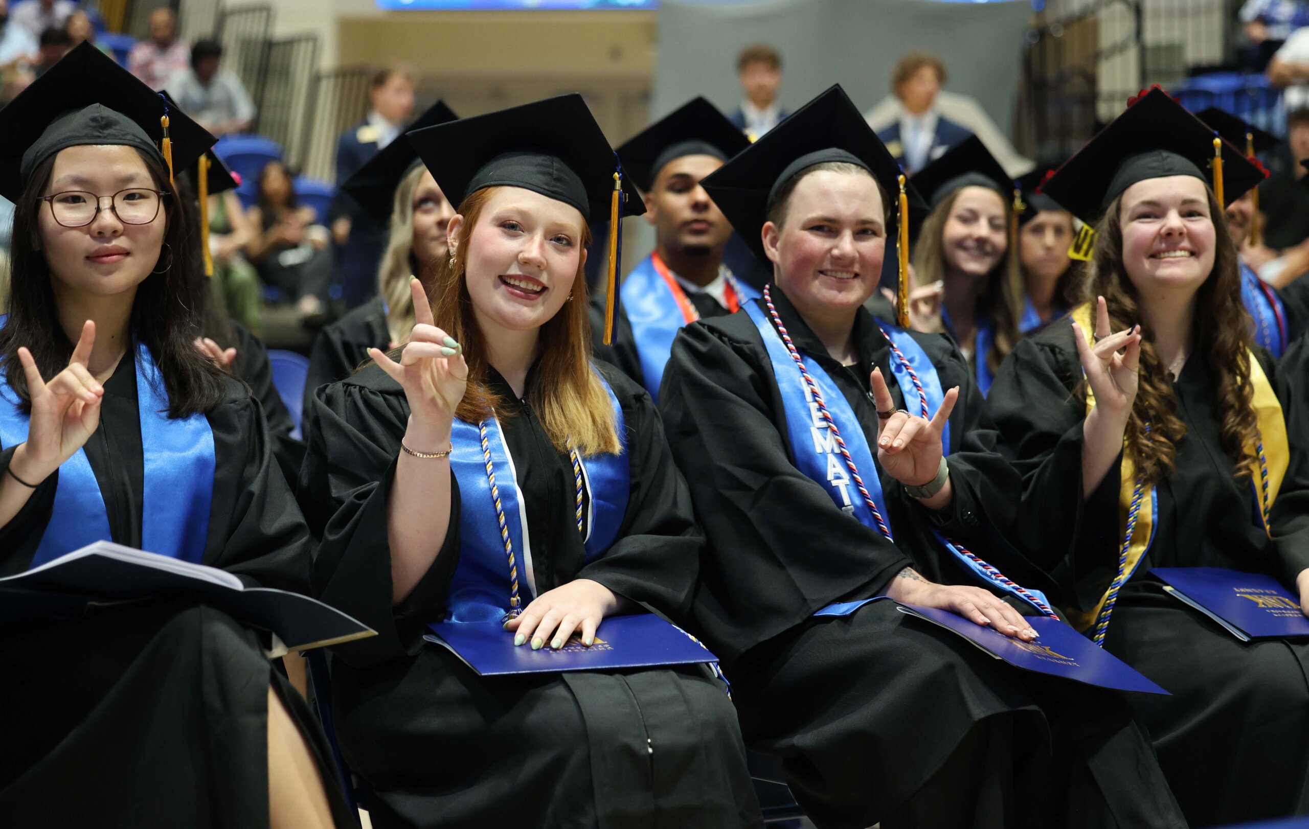Students participate in summer commencement.