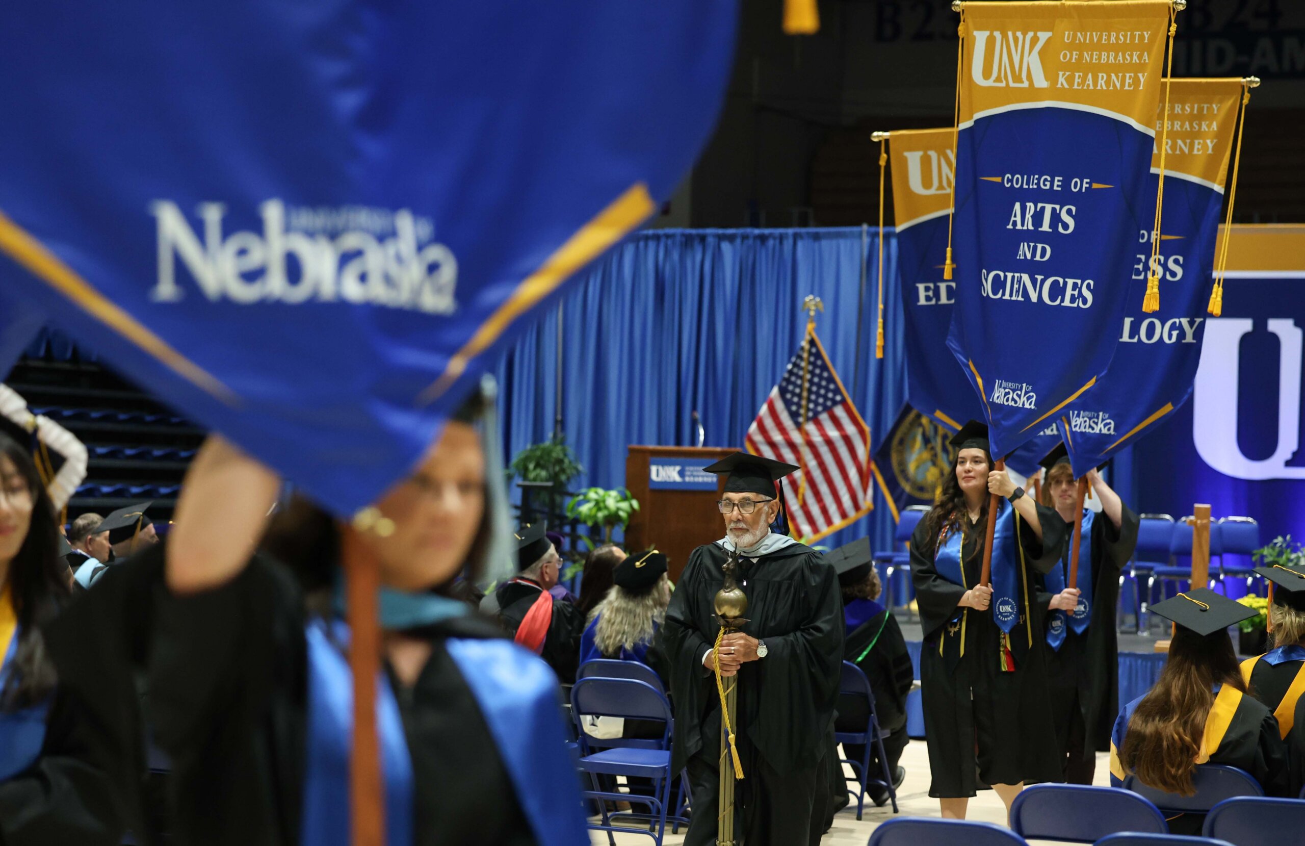 Students participate in summer commencement.