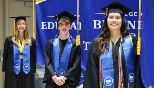 Students participate in summer commencement.