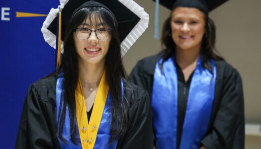 Students participate in summer commencement.