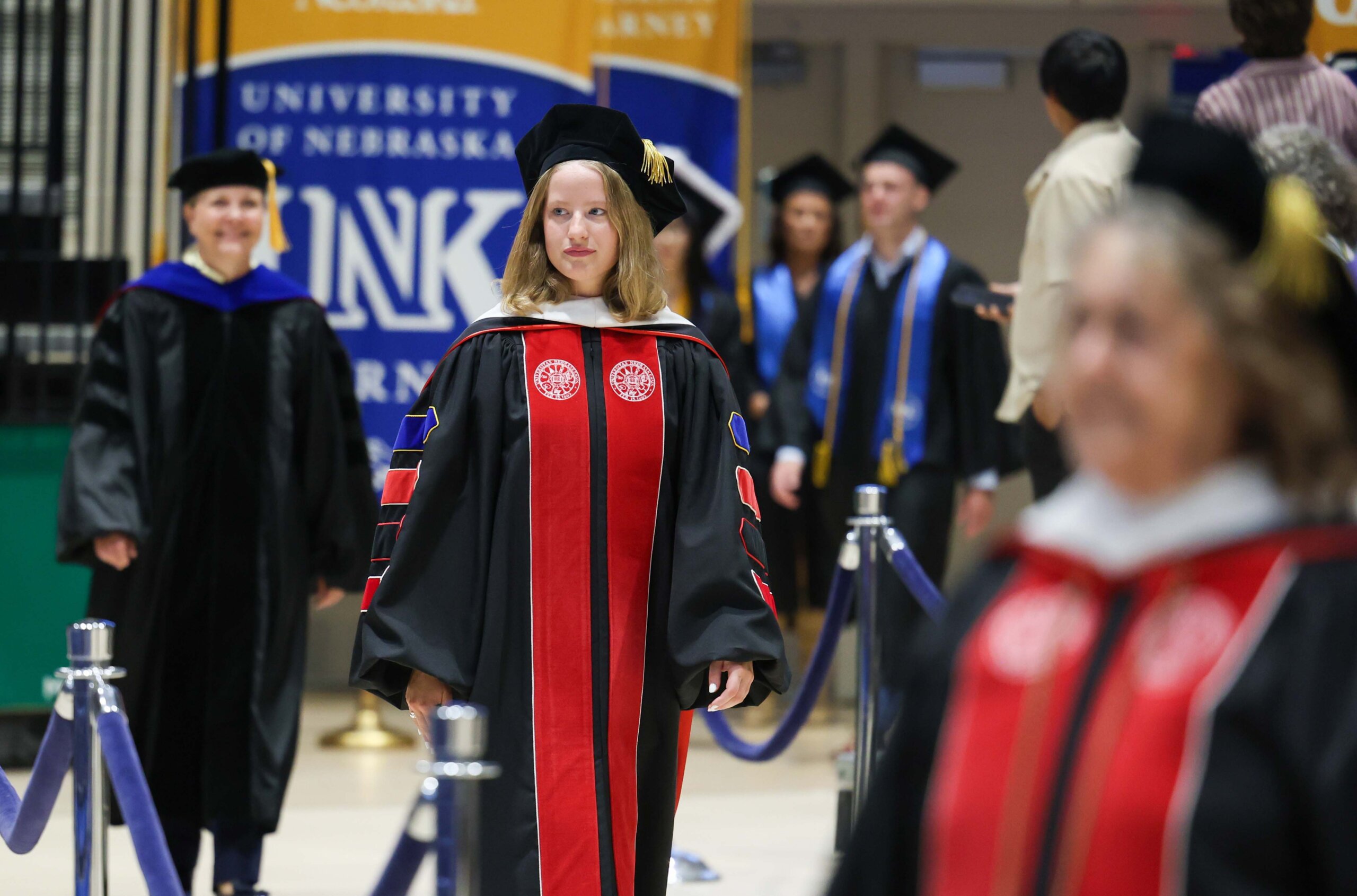 Students participate in summer commencement.