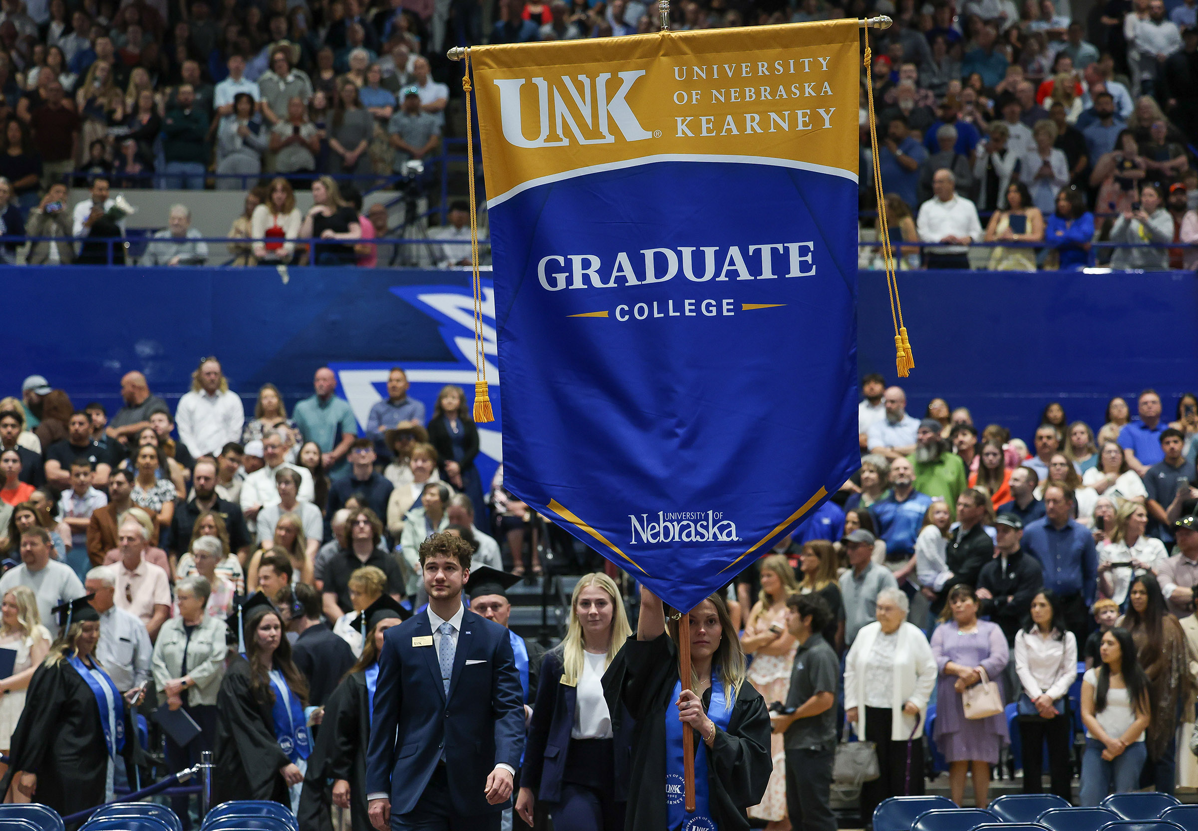 The processional during UNK commencement.