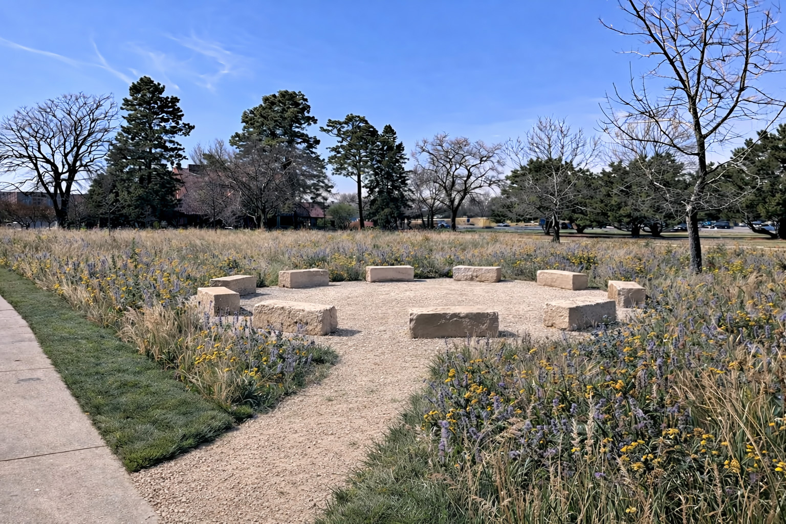 A rendering of the native prairie near West Center on the UNK campus when it's fully developed.