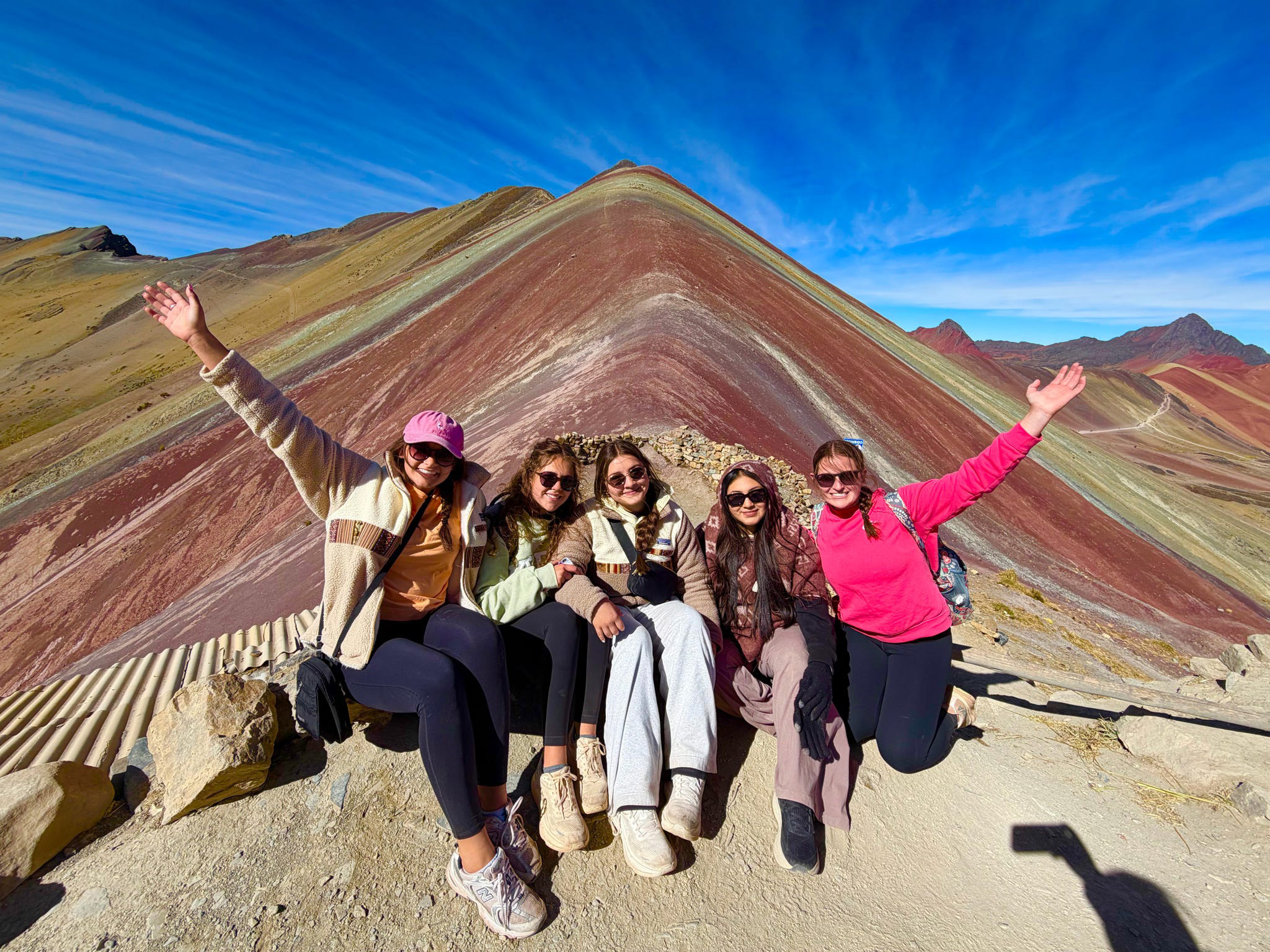 UNK students visit Rainbow Mountain during a medical outreach trip to Peru.