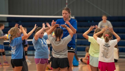 Young athletes participate in the Volleykidz Camp at Kearney SportsPlex.