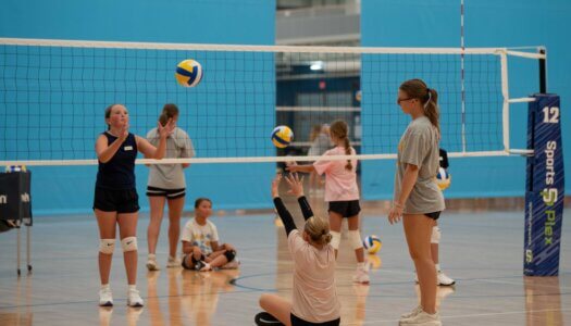 Young athletes participate in the Volleykidz Camp at Kearney SportsPlex.