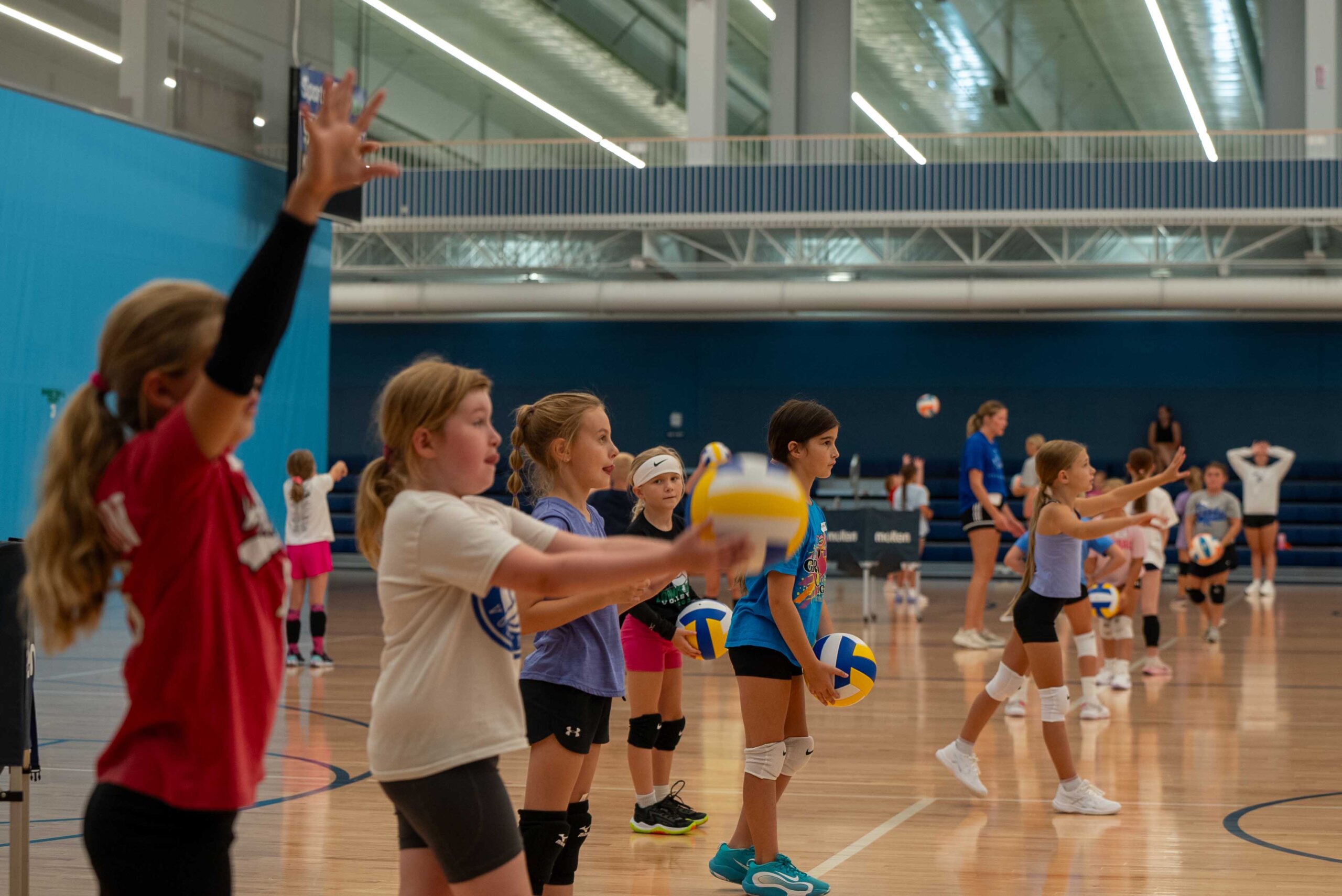 Young athletes participate in the Volleykidz Camp at Kearney SportsPlex.