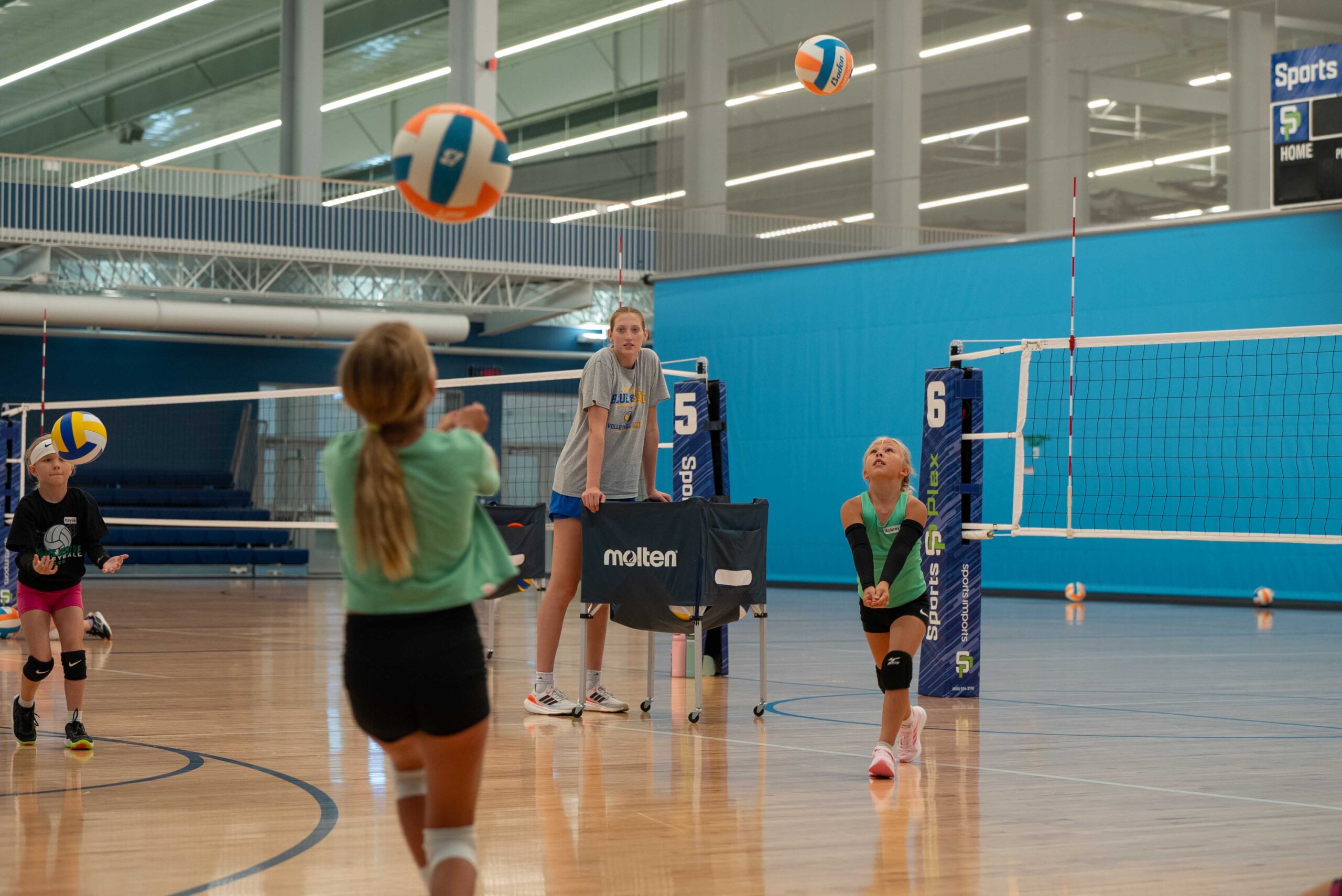 Young athletes participate in the Volleykidz Camp at Kearney SportsPlex.
