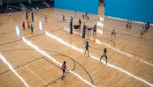 Young athletes participate in the Volleykidz Camp at Kearney SportsPlex.