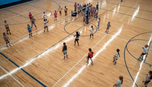 Young athletes participate in the Volleykidz Camp at Kearney SportsPlex.