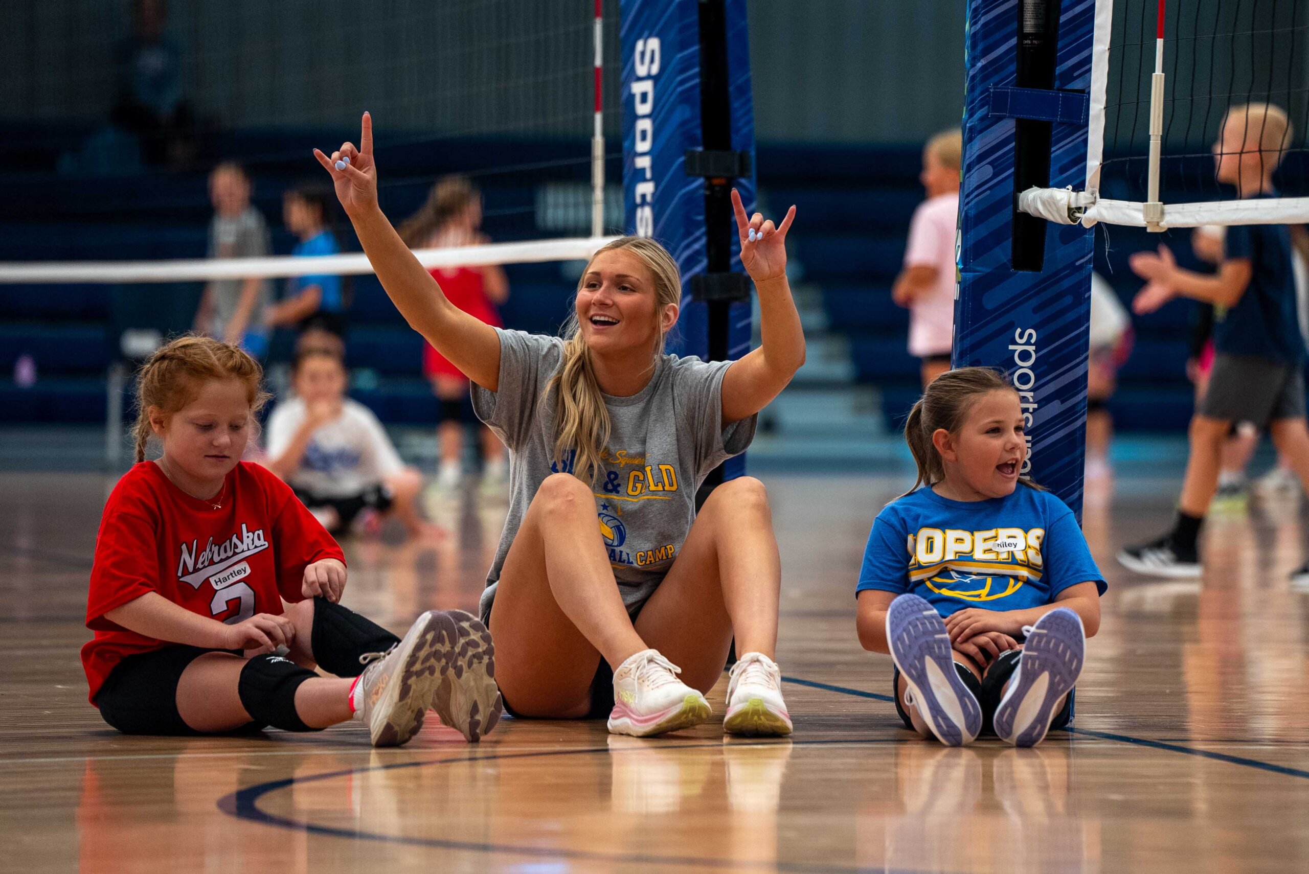 Young athletes participate in the Volleykidz Camp at Kearney SportsPlex.