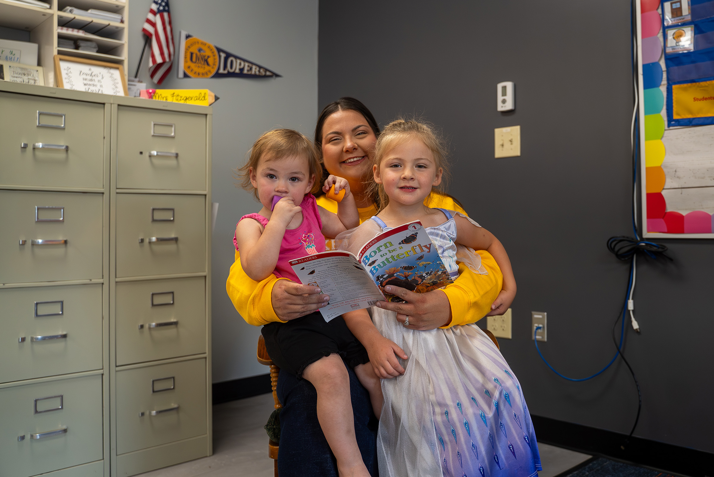 Cheyenne Fitzgerald is pictured with her daughters.
