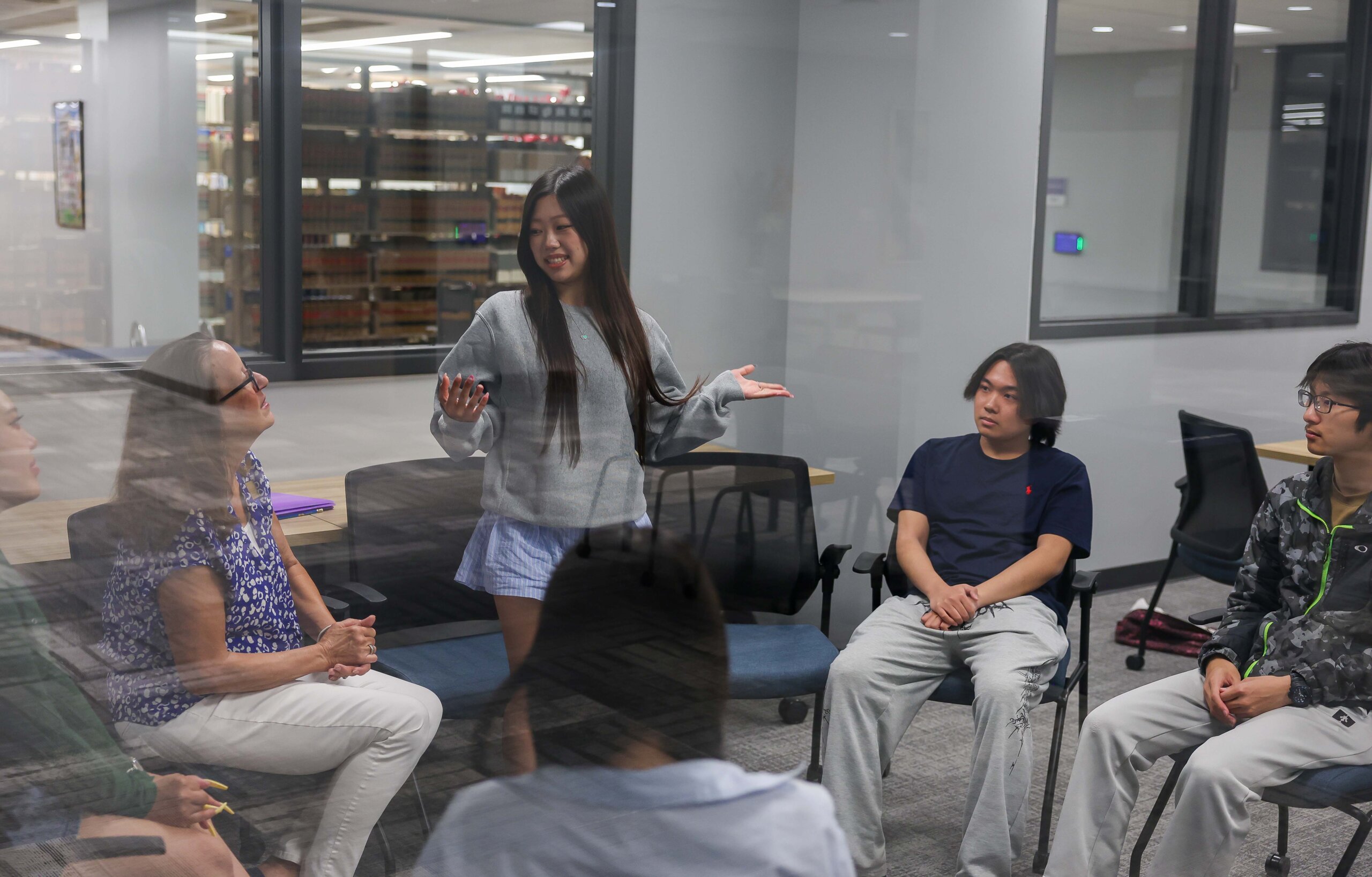 Students attend class.