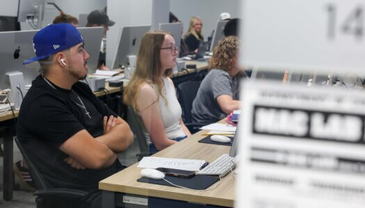 Students attend class.