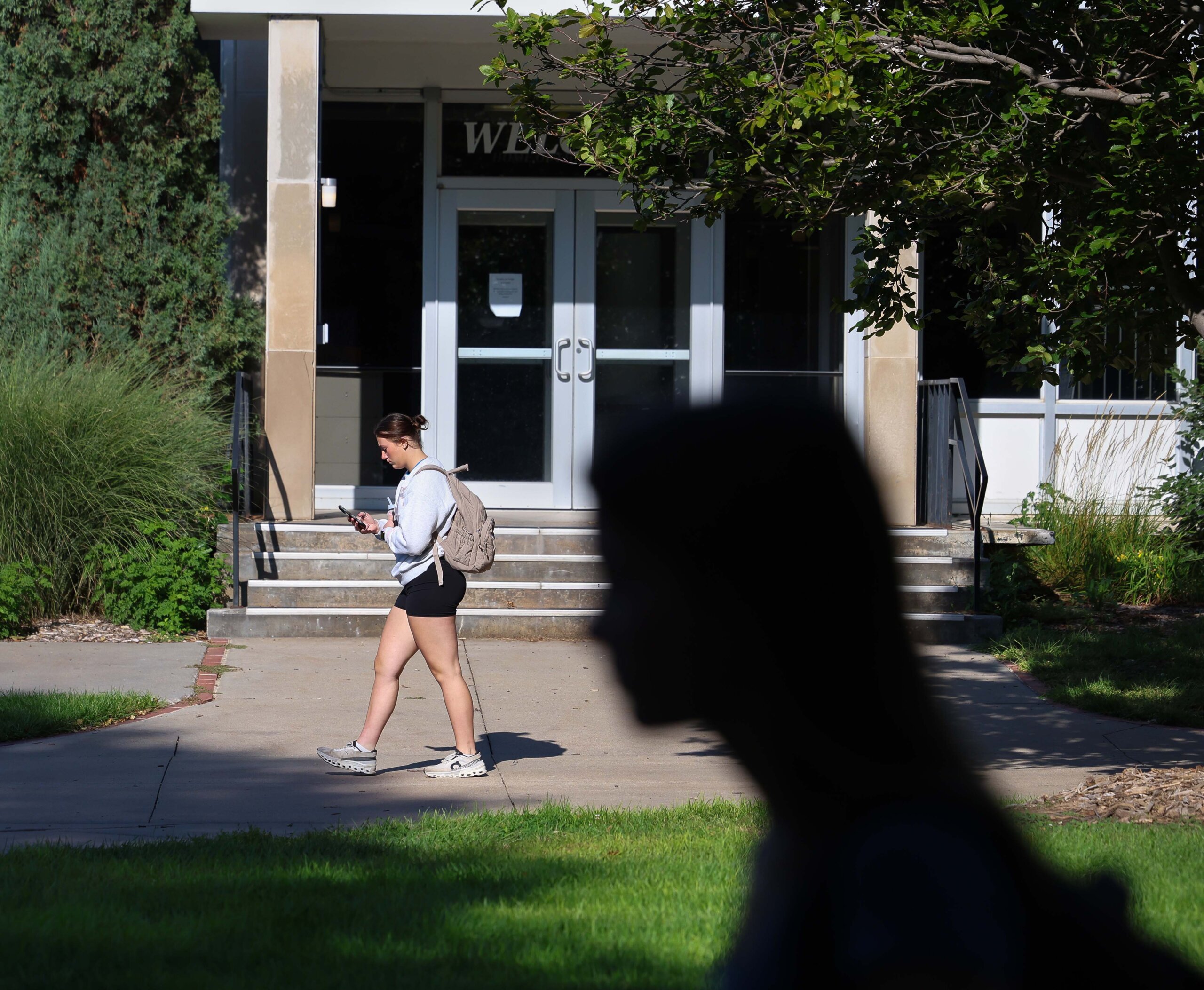 Students walk to class.