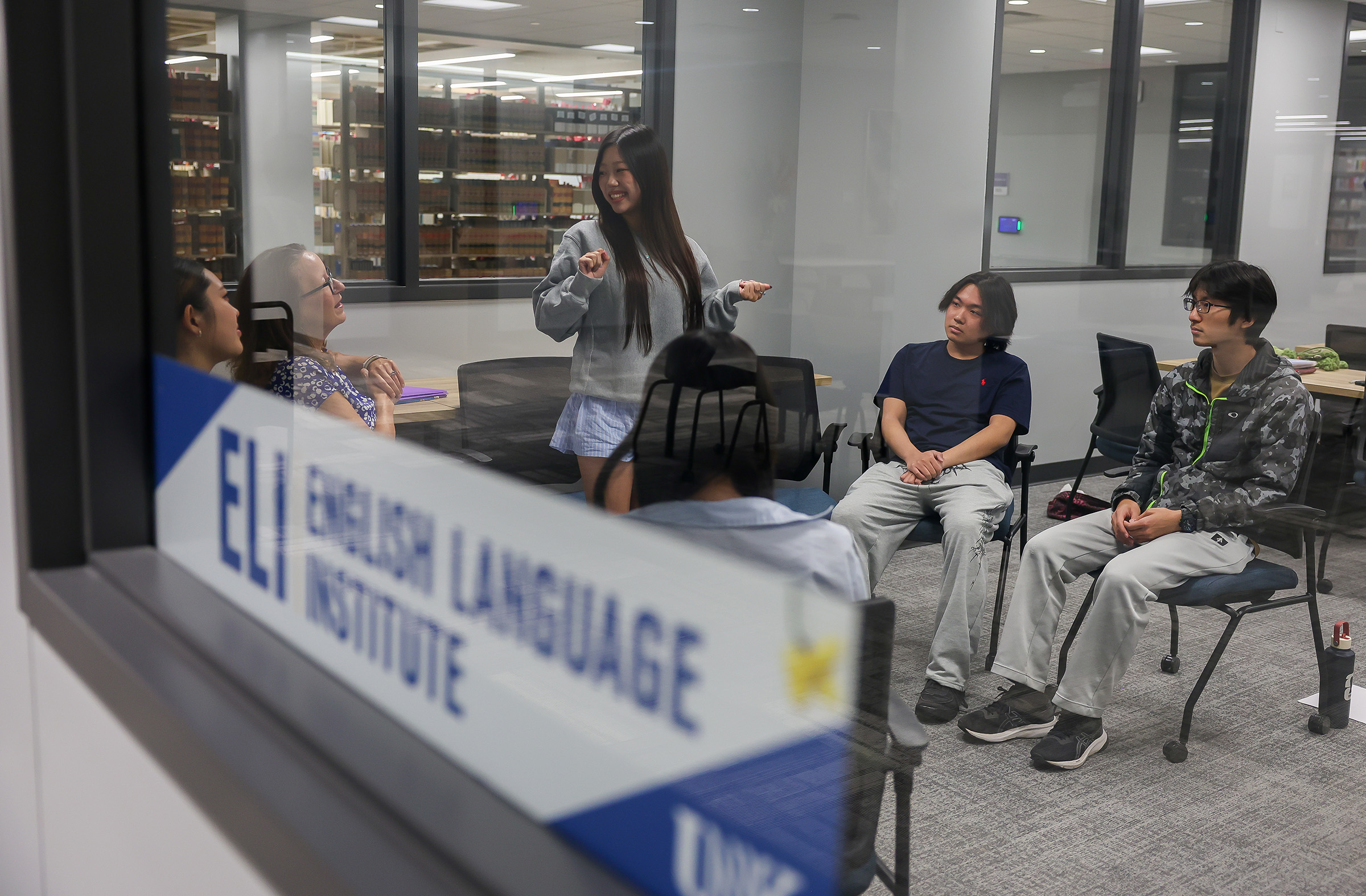 Lisa Terry works with international students in UNK's English Language Institute.