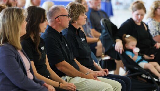 UNK representatives during the Loper Flight Academy ribbon-cutting ceremony.