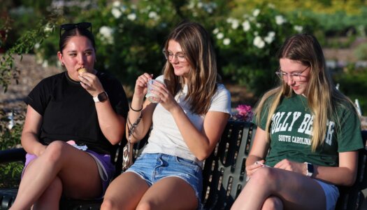 UNK students enjoy the Loper Lot Party.
