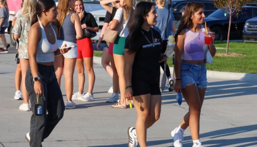 UNK students enjoy the Loper Lot Party.