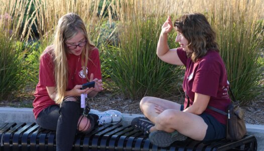 UNK students enjoy the Loper Lot Party.