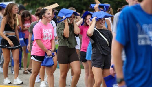 Students walk in the Parade of Lopers.