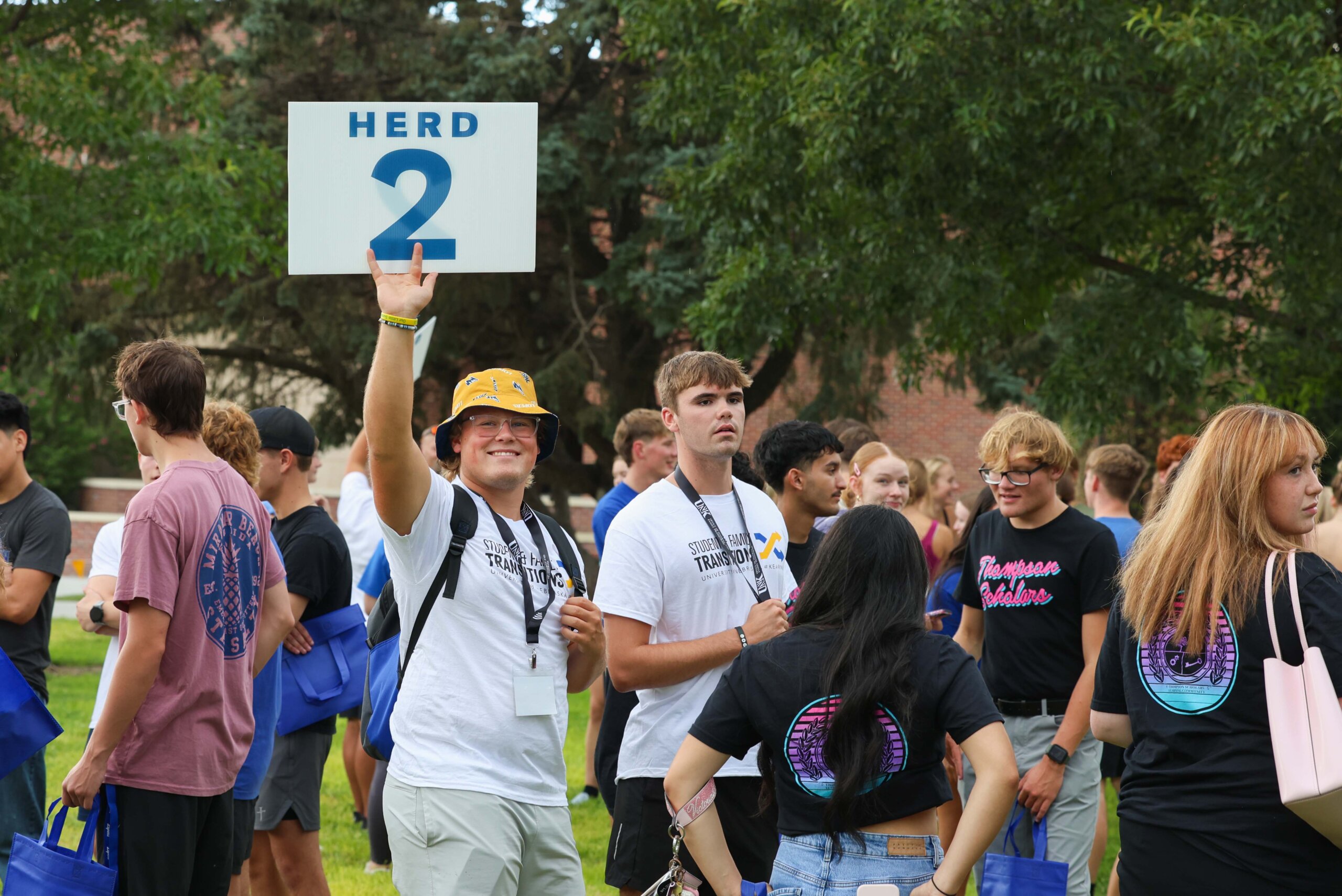Students walk in the Parade of Lopers.