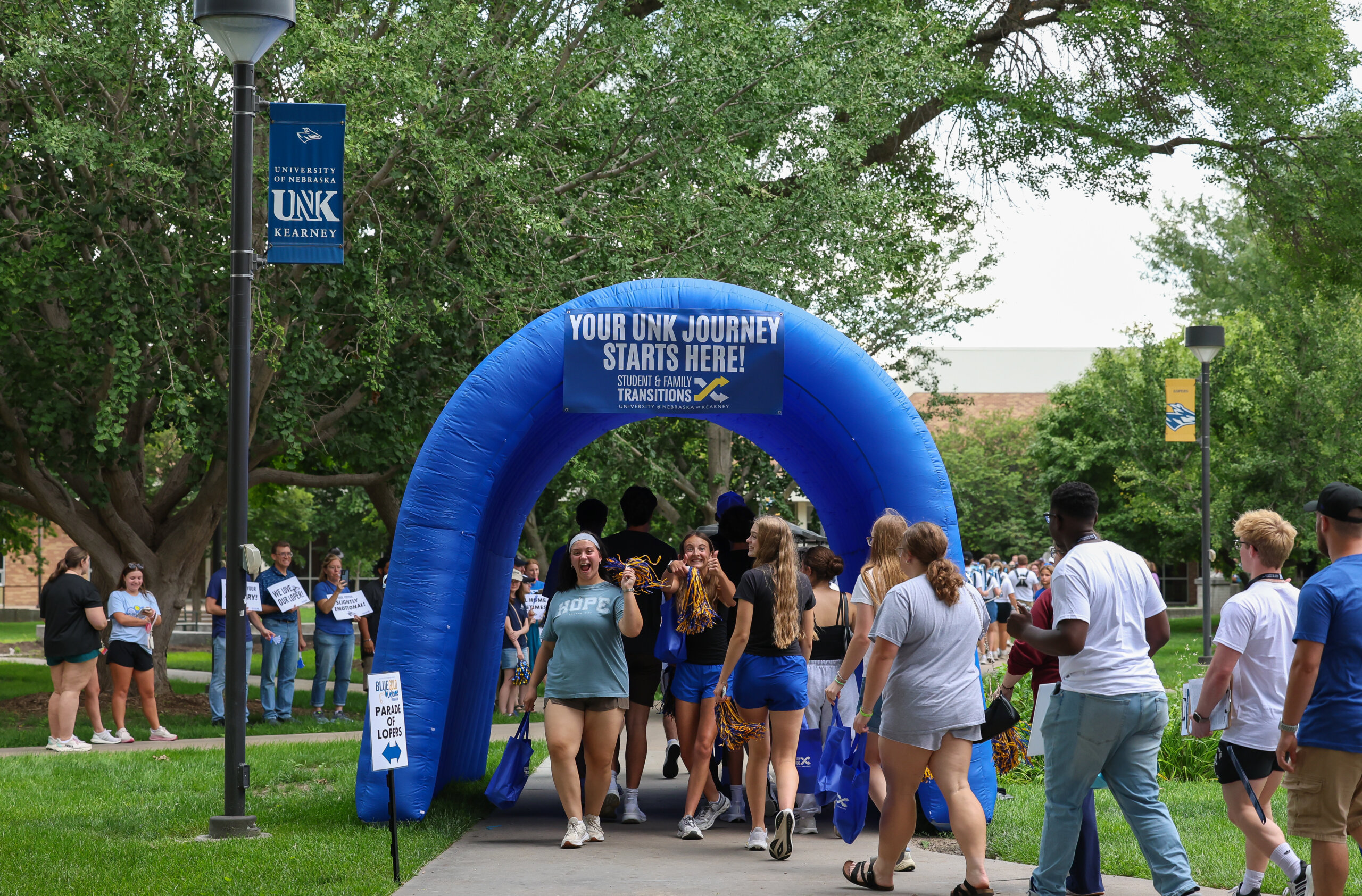 Students walk in the Parade of Lopers.