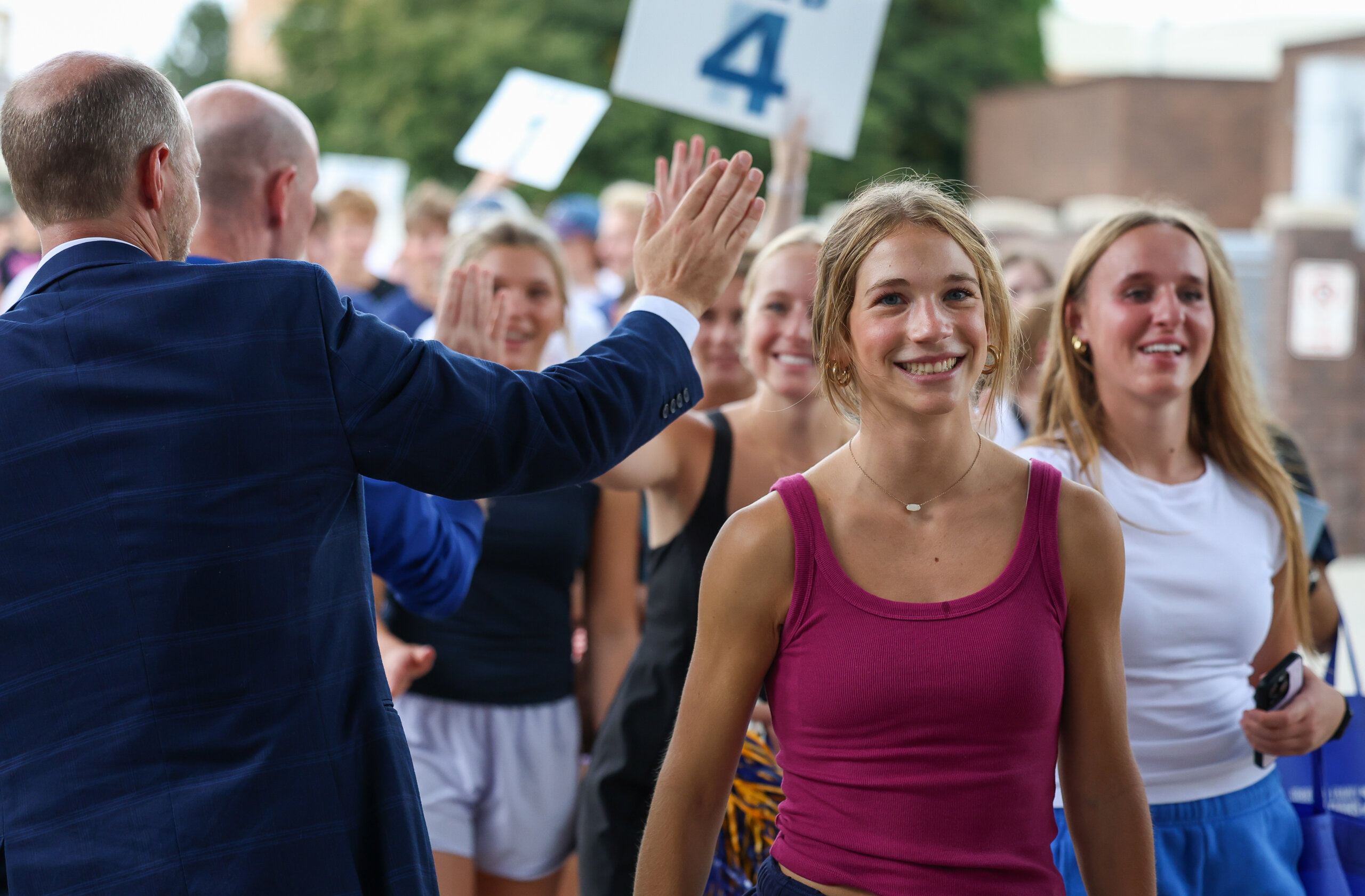 Students walk in the Parade of Lopers.