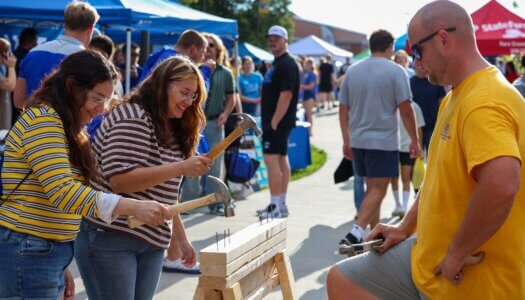 Students attend Blue Gold Showcase.