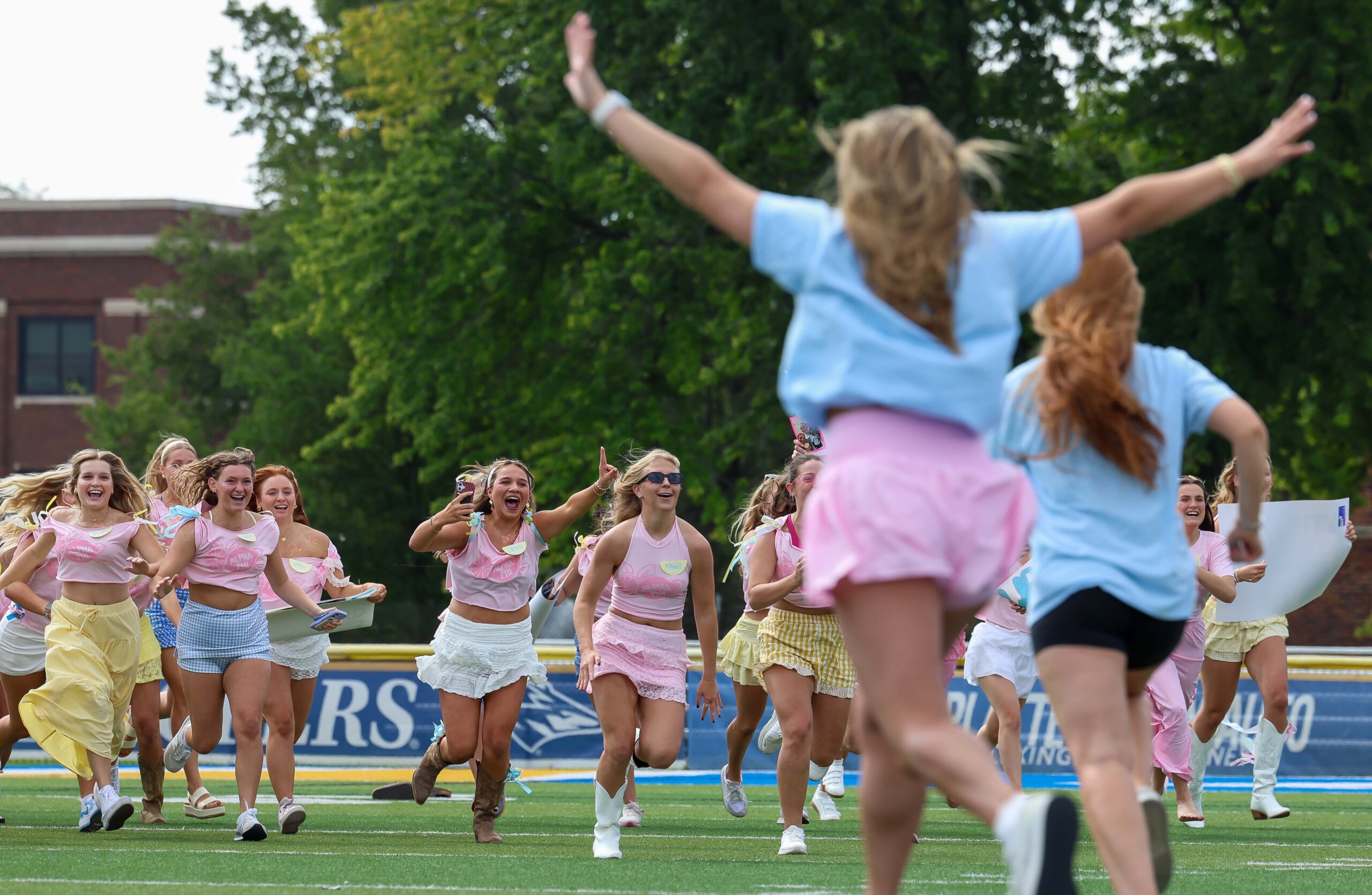 UNK sororities welcome new members at Bid Day.