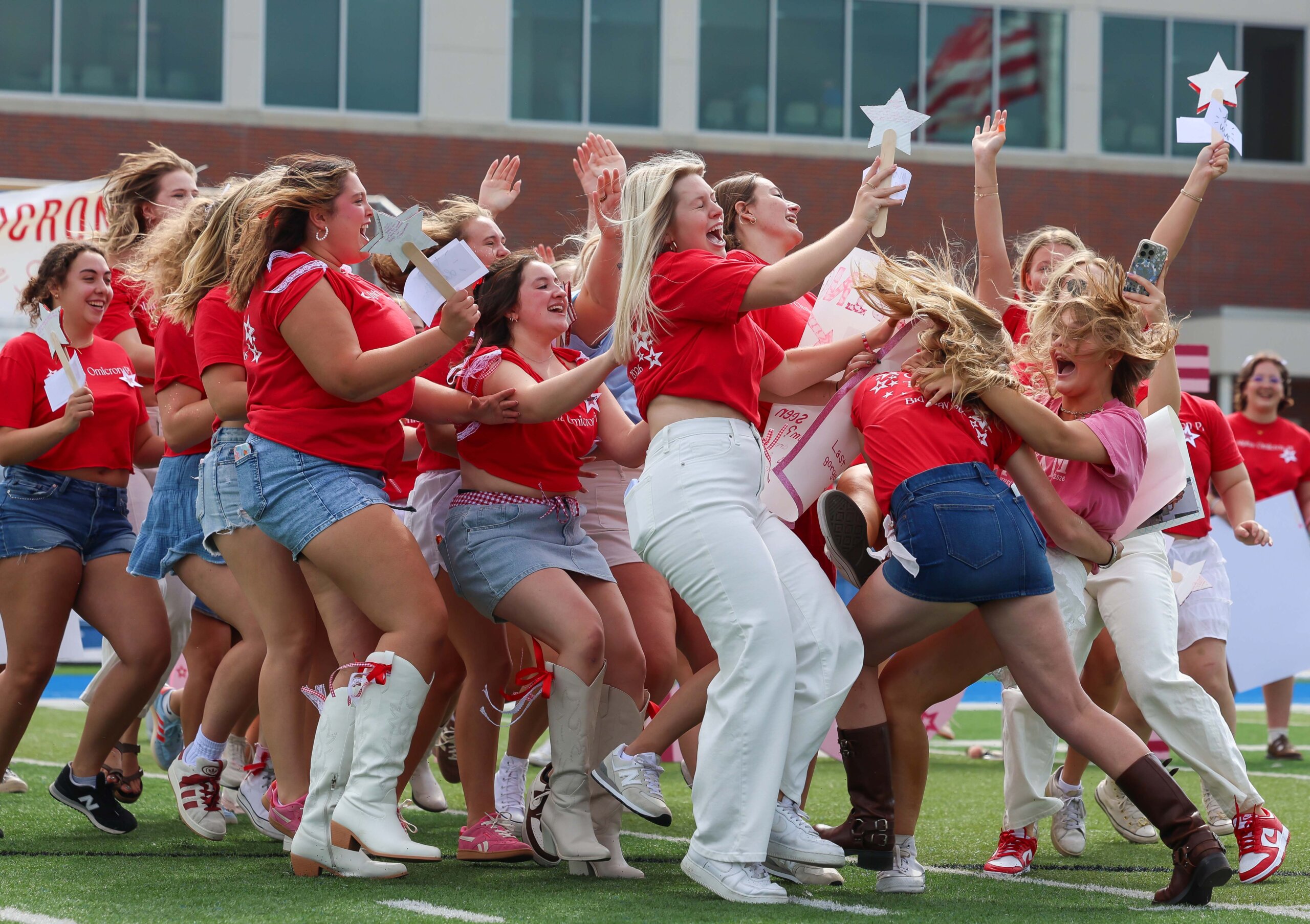 UNK sororities welcome new members at Bid Day.