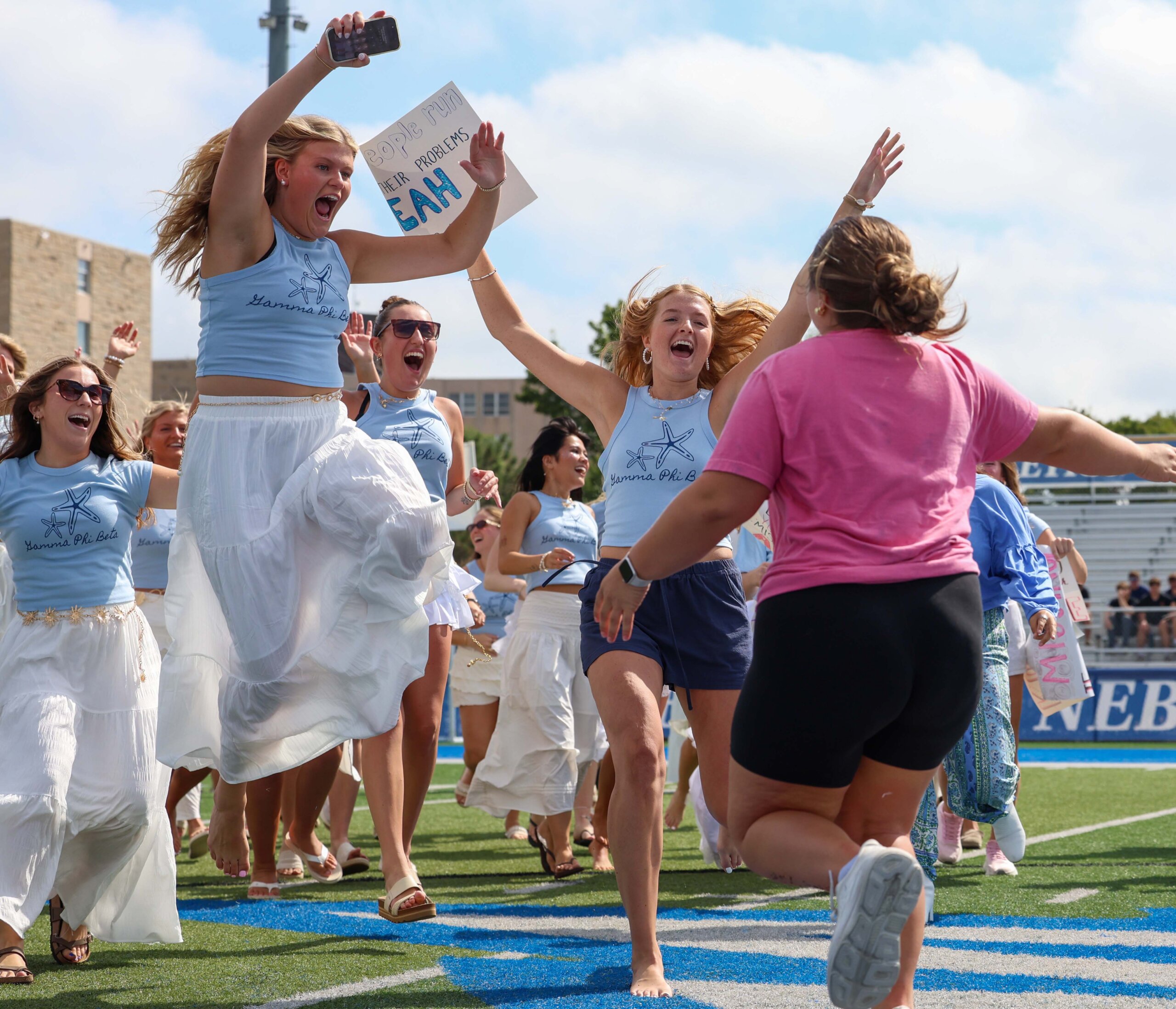 UNK sororities welcome new members at Bid Day.