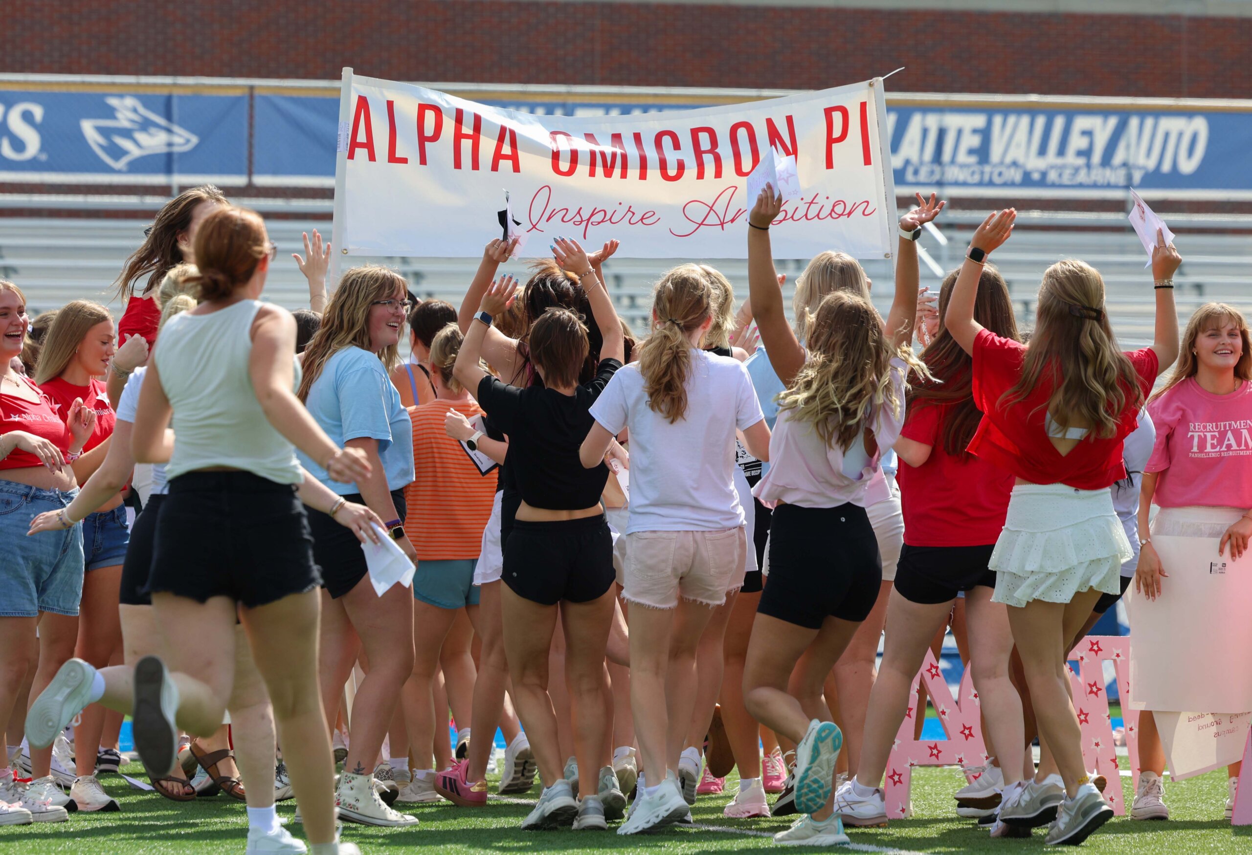 UNK sororities welcome new members at Bid Day.