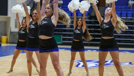 The Sapphires Dance Team performs at convocation.