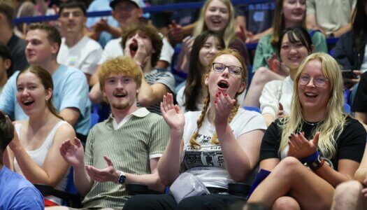 New students participate in convocation.