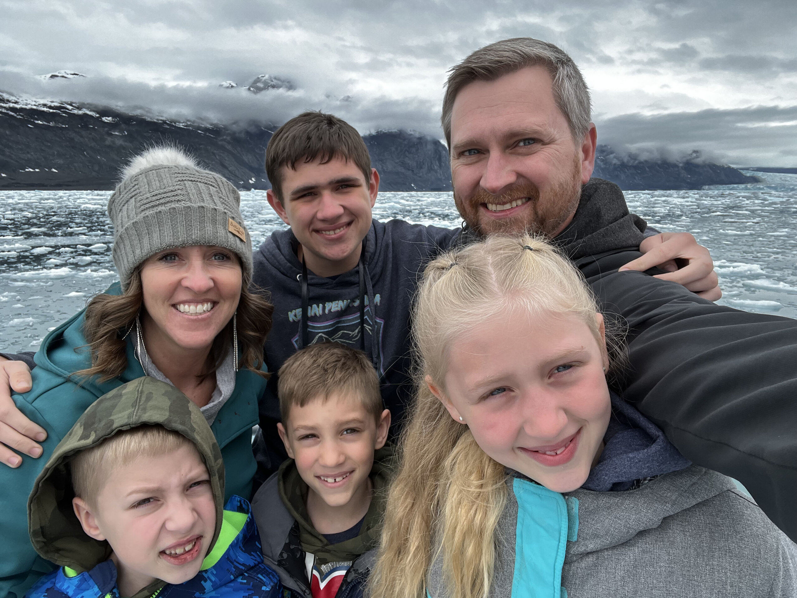 Janet Tague is pictured with her family.