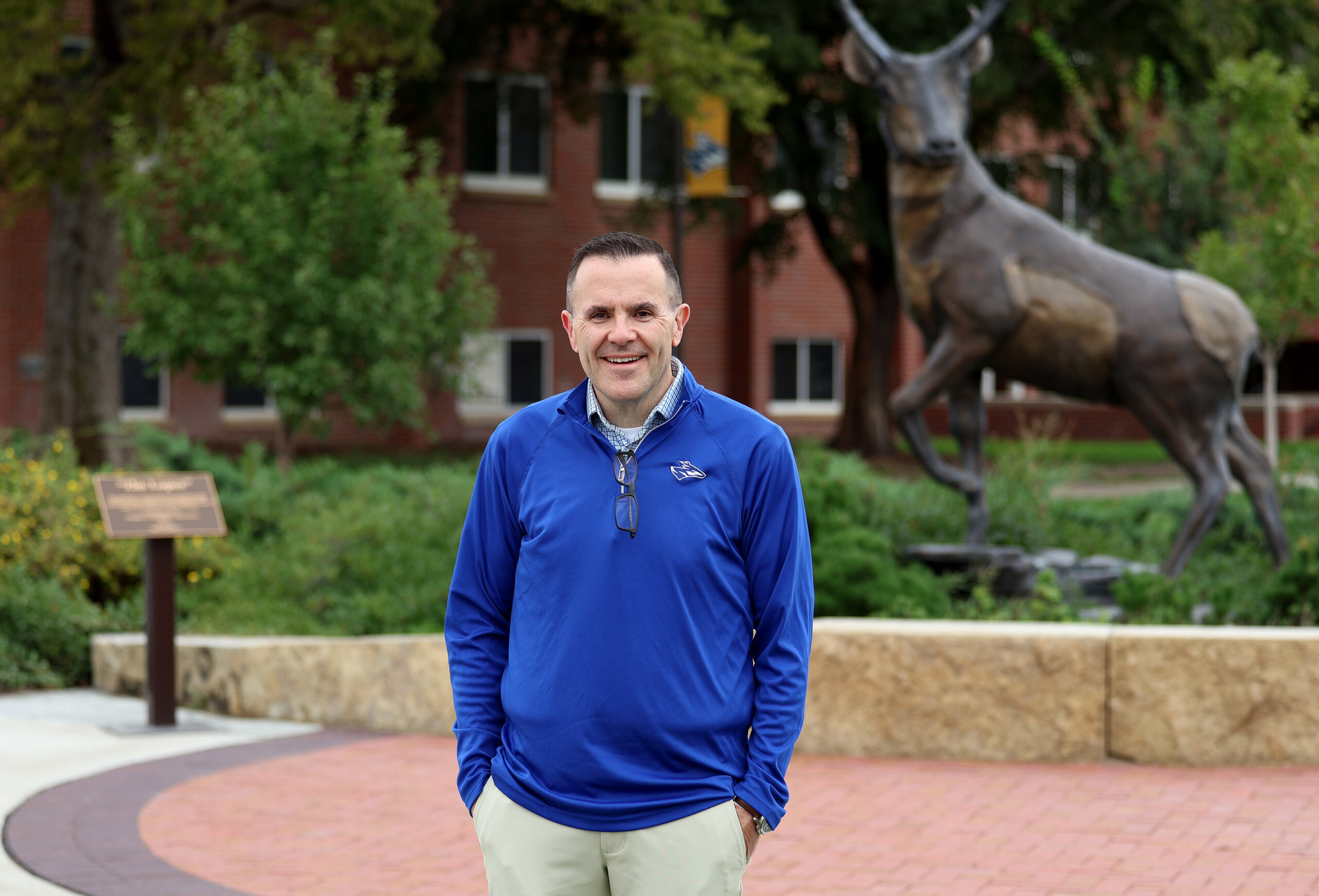 Barry McFarland poses for a photo on the UNK campus.