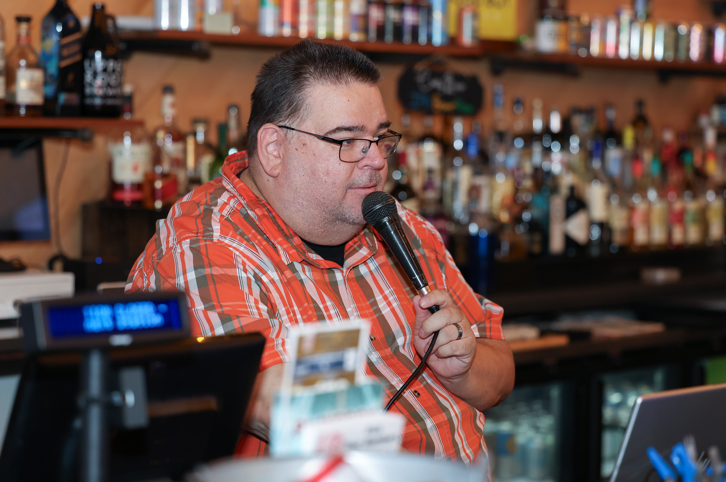 Jim Fields hosts a trivia night at The Crafty Dog Sports Bar in Kearney.