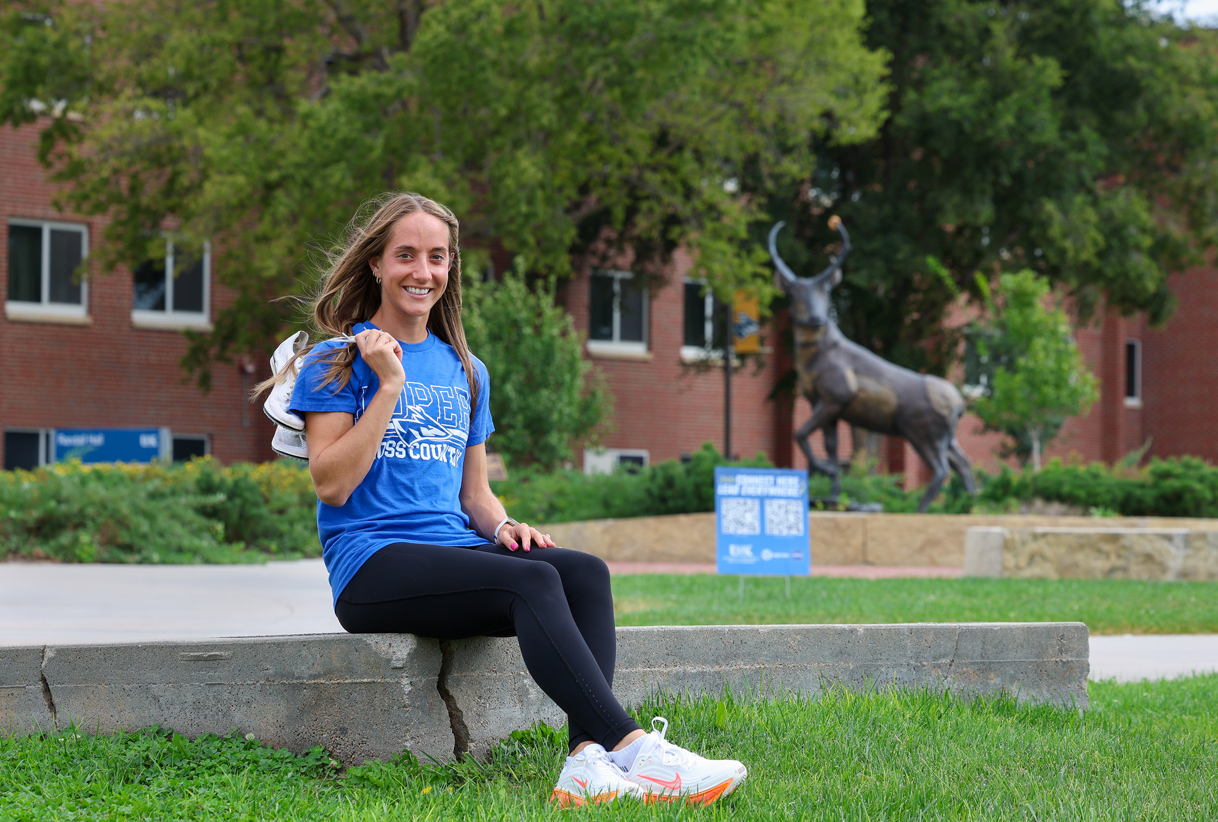 Kassidy Stuckey poses for a photo on the UNK campus.