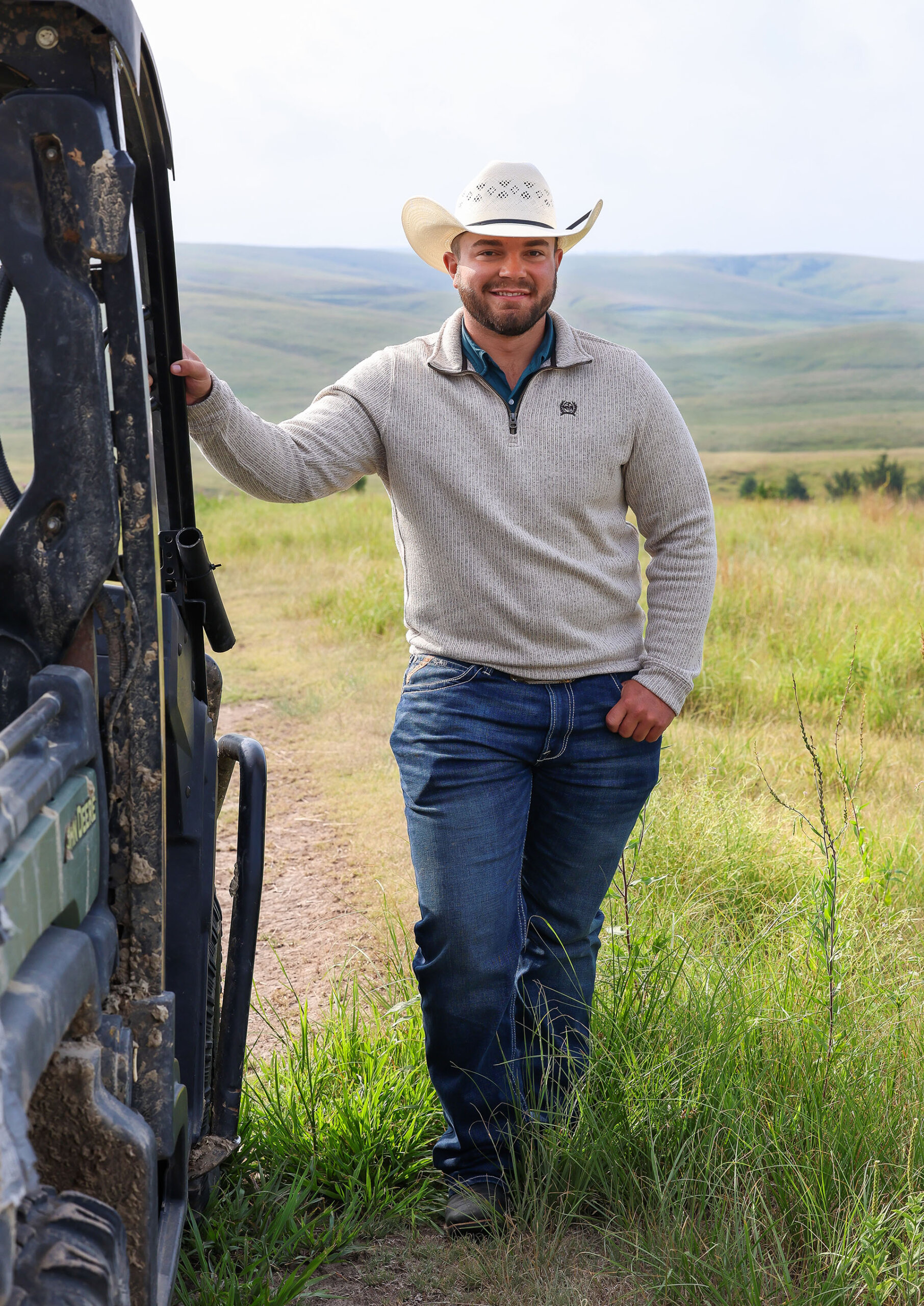 Ryan Arbuthnot is pictured on his family’s ranch north of Sumner.
