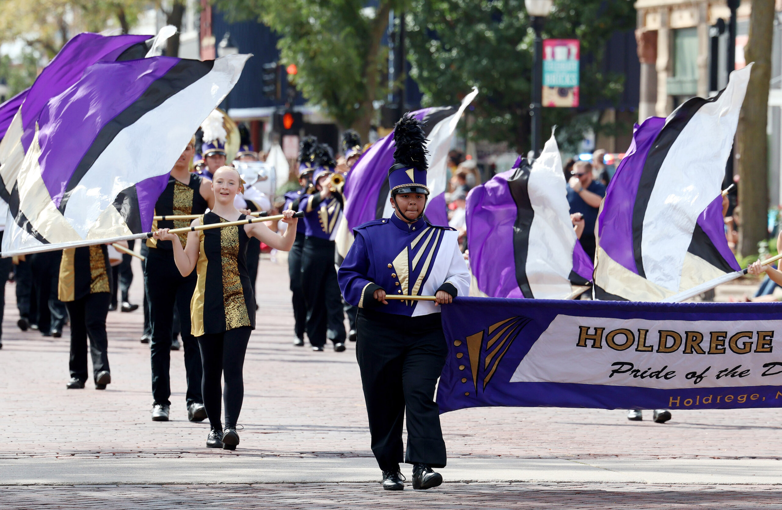Holdrege High School participates in the UNK Band Day Parade.