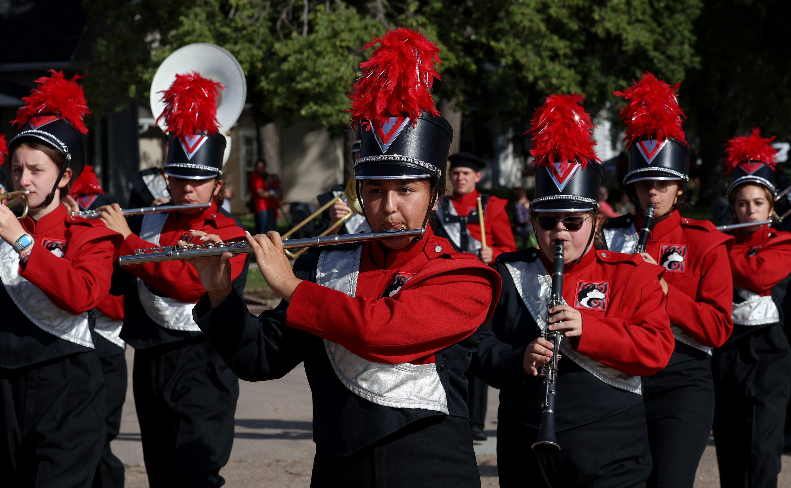 Arcadia Public Schools participates in the UNK Band Day Parade.