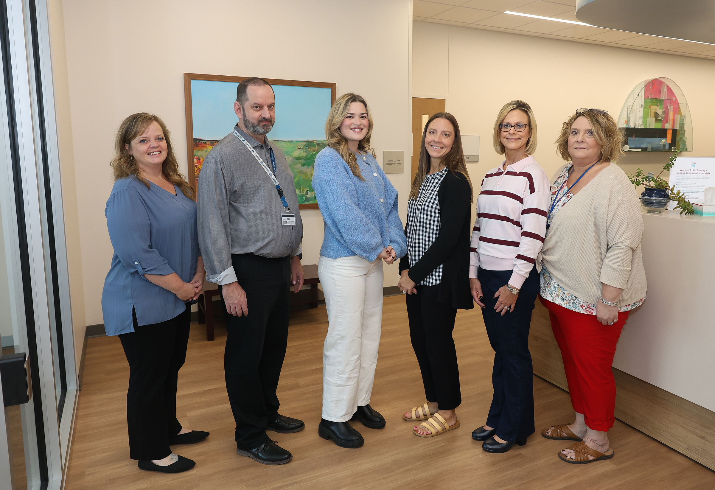 The UNK Counseling team is pictured inside the new Health Science Education Center II on campus.