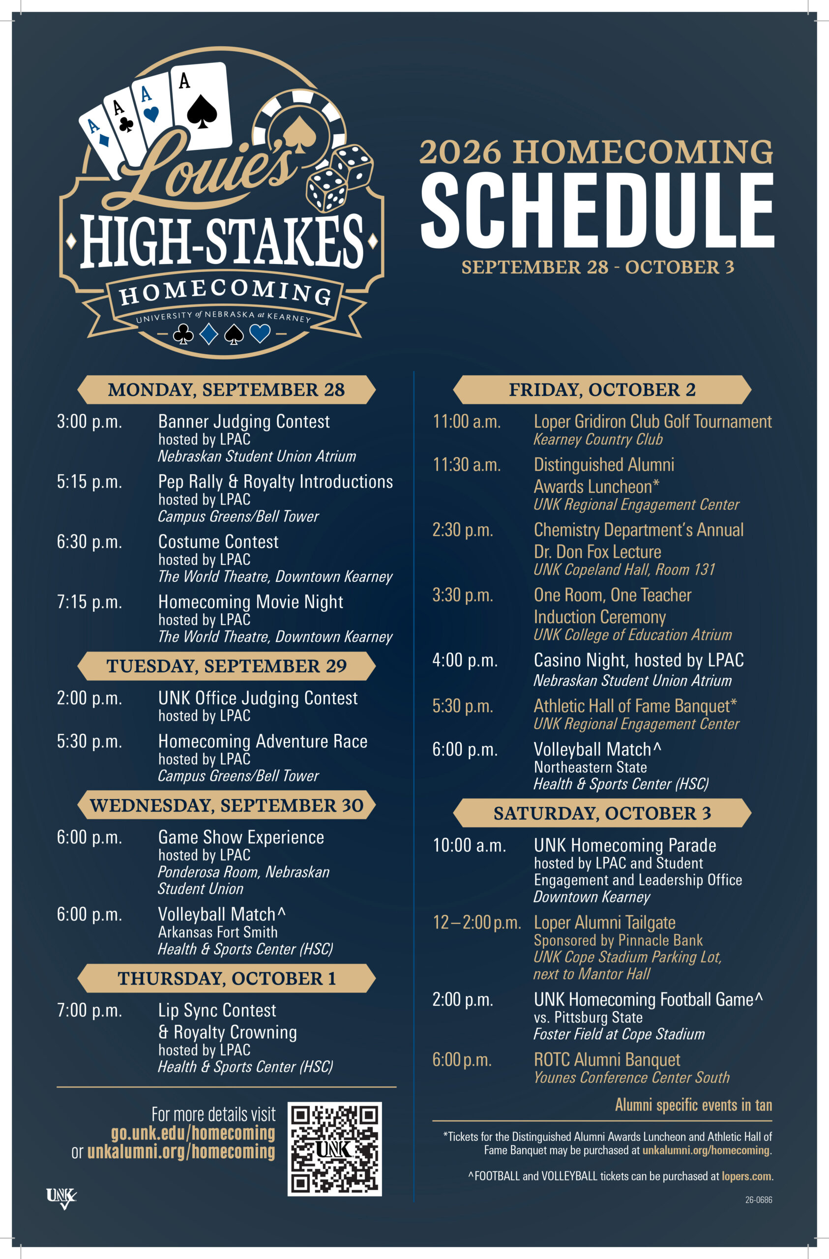UNK homecoming schedule