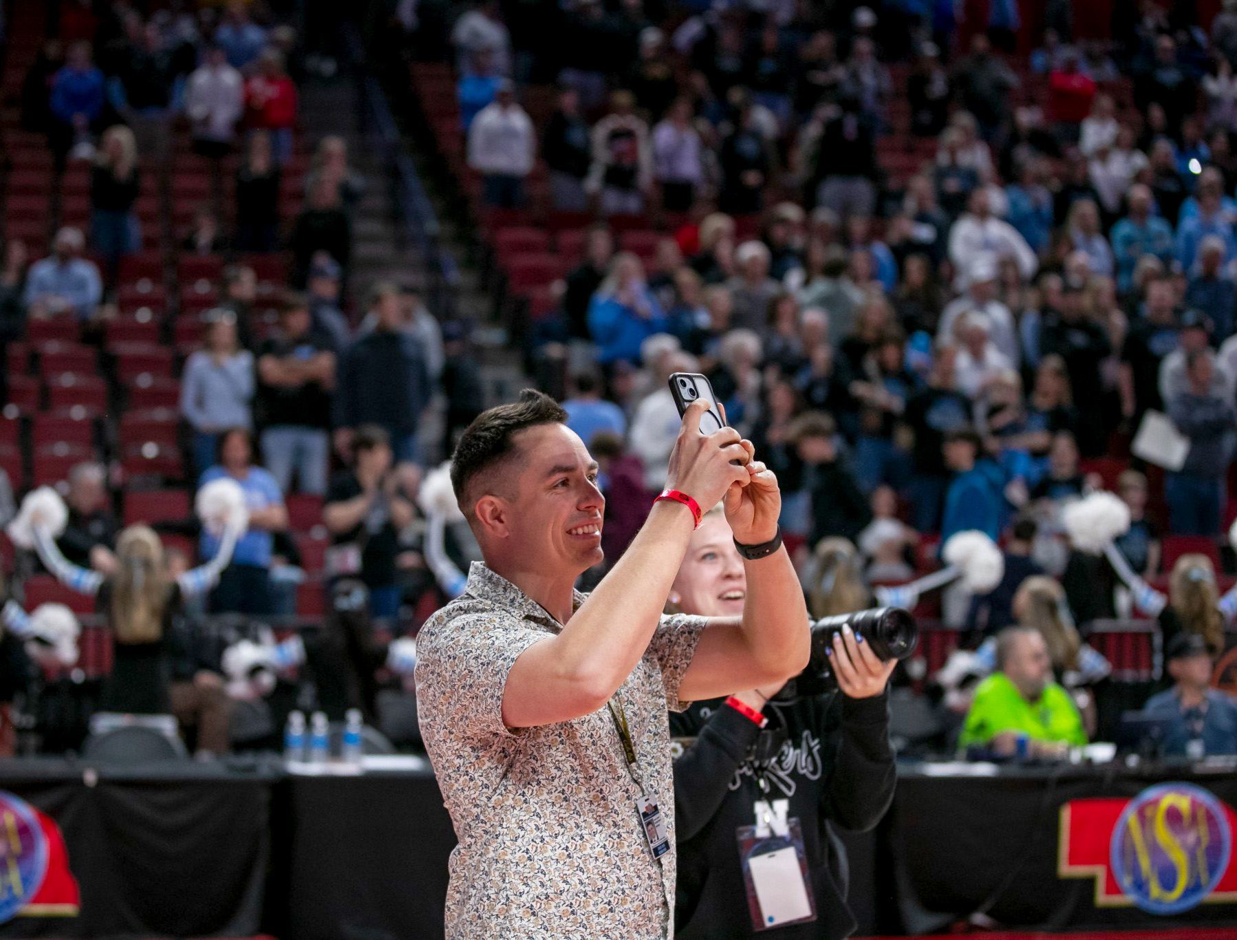 Austin Jacobsen covers an NSAA championship event.