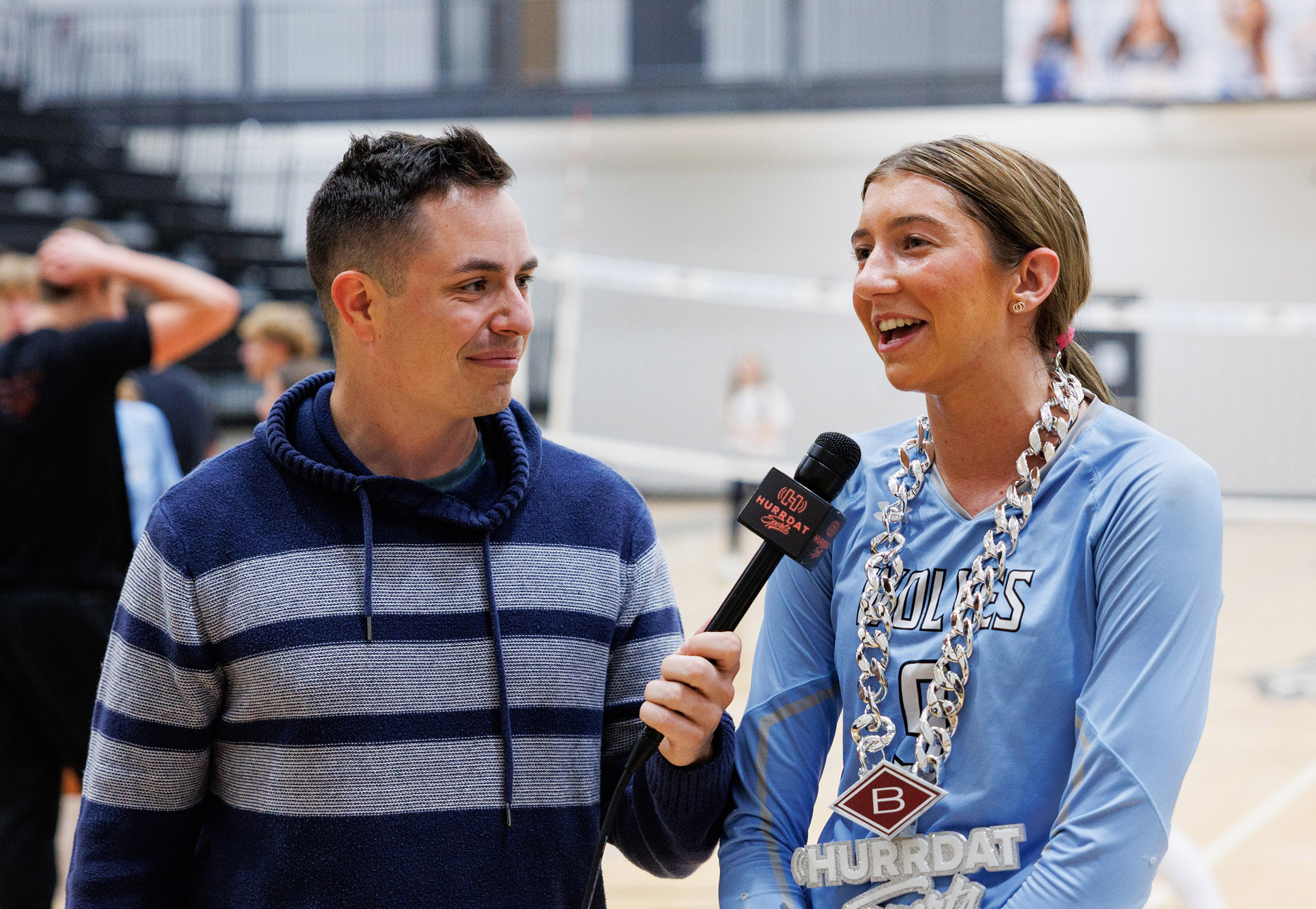 Austin Jacobsen interviews Elkhorn North volleyball player Reagan Wallraff.