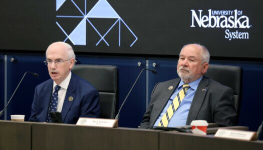 President Gold speaks during Friday's meeting.