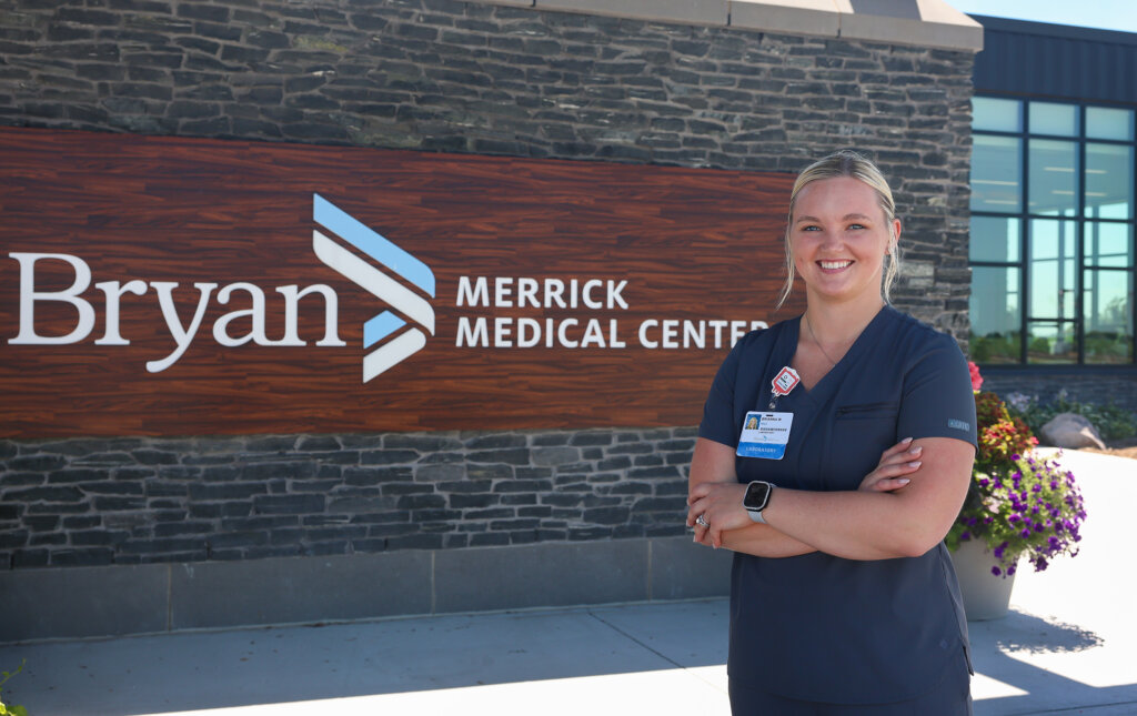 Brianna Wood poses for a photo at Merrick Medical Center in Central City.