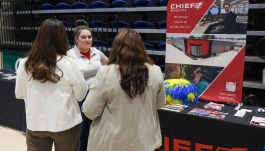 The Chief table at the Career and Internship Fair.