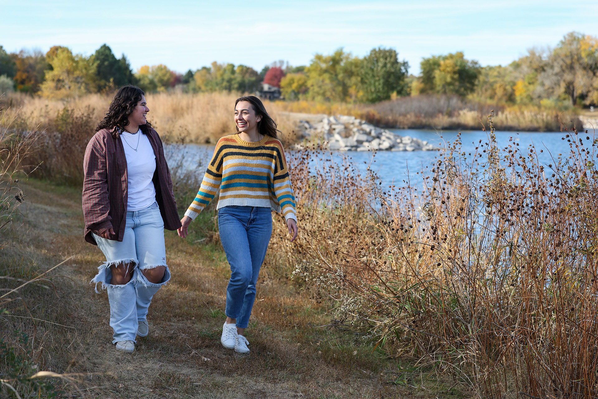 UNK students at Cottonmill Park in Kearney